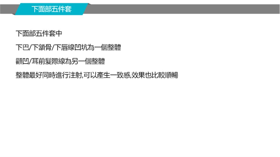 下面部五件套整體案例