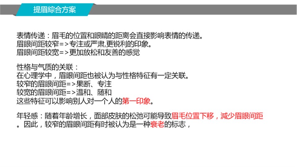眉眼間距與第一印象