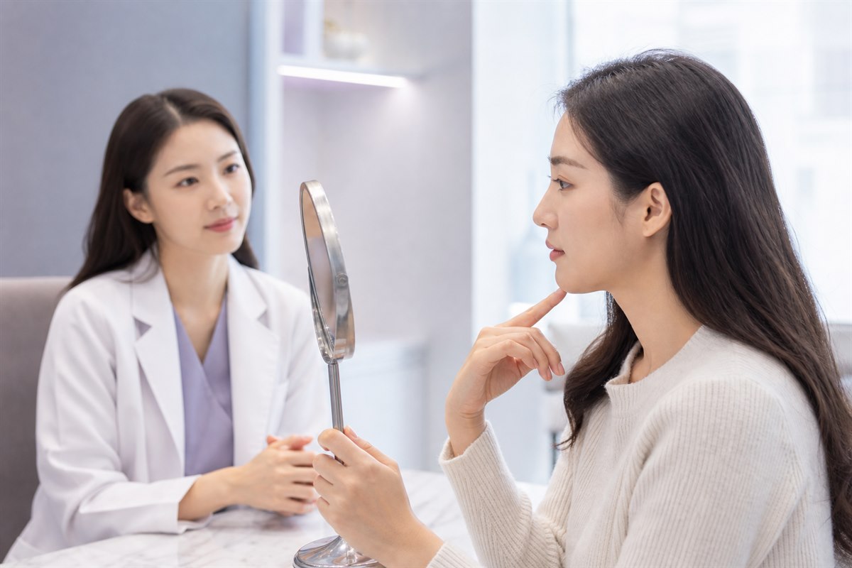 下巴與上下唇比例示意